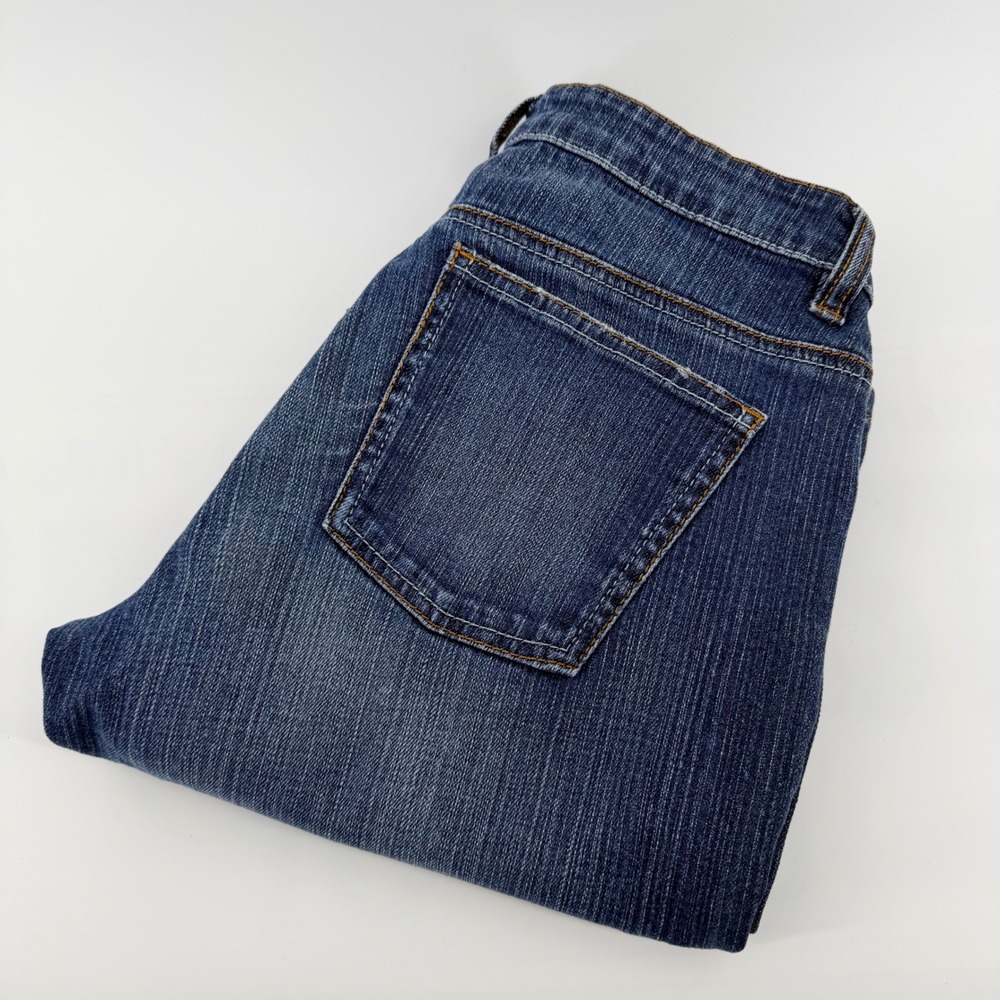 DKNY Jeans Straight Leg Dark Wash Denim Stretch Mid Rise Blue Size 28